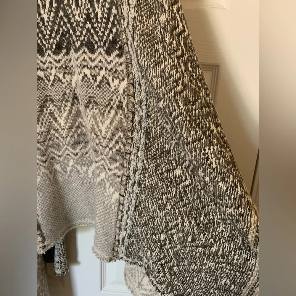 Free People‎ In Your Arms Geometric Pattern Vest Boho Cottagecore Artisanal Chic